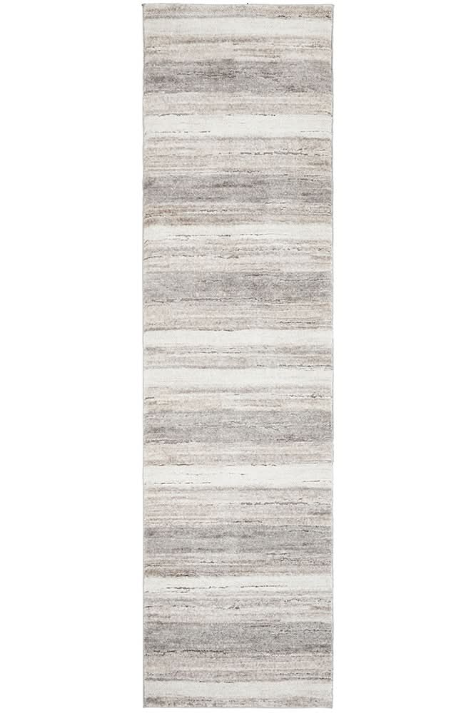 Dune Silver Textured Rug hallway runner