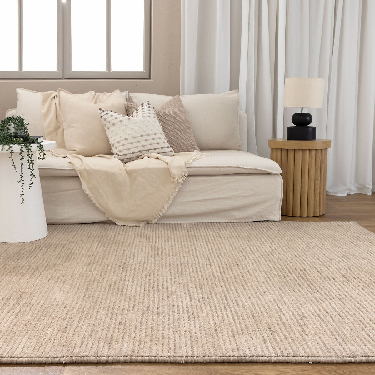Eco Breeze Wool Beige wool rug – product view 2