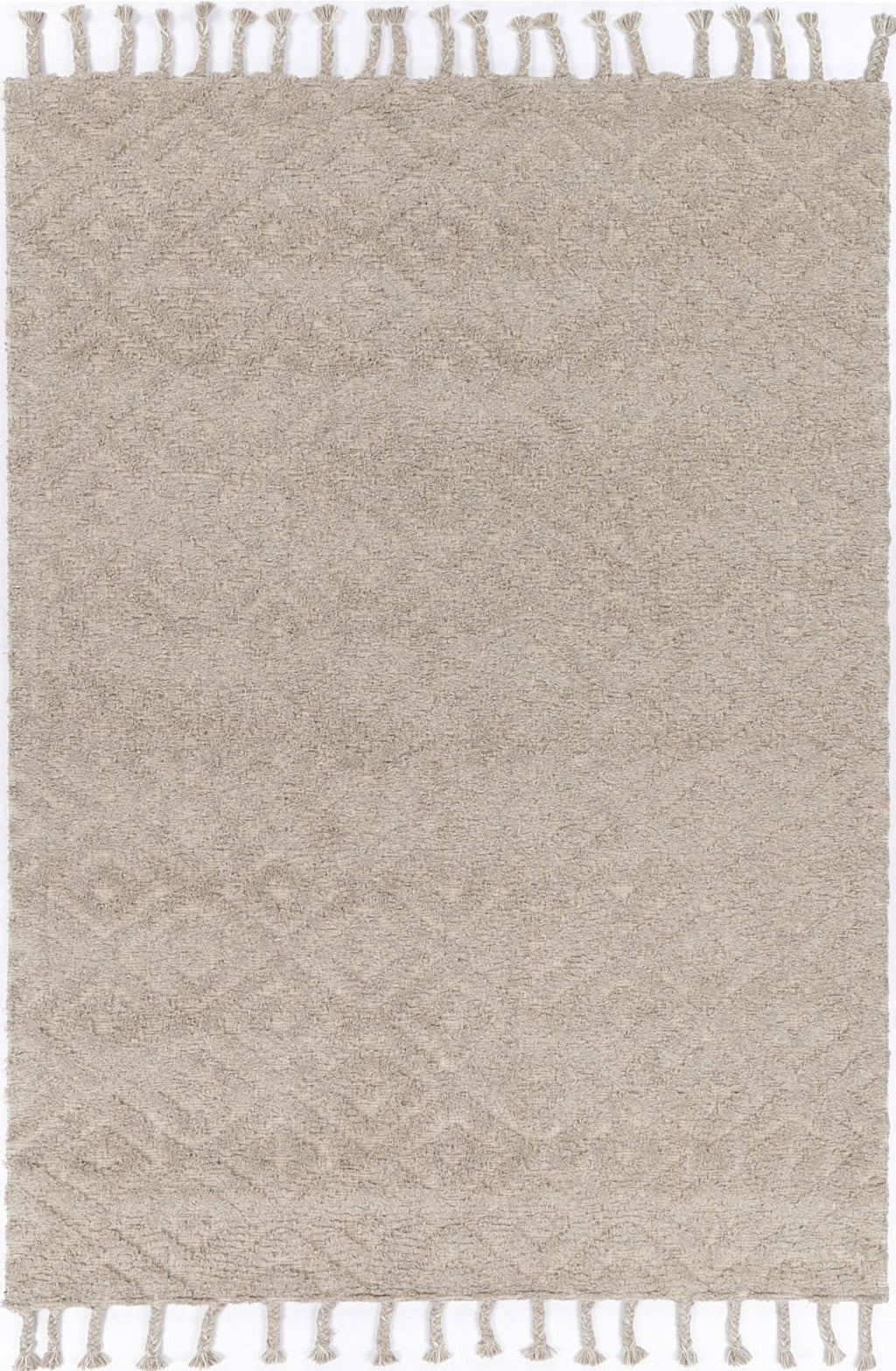 Goa Diamond Wool Blend Ash Rug wool rug – main product image