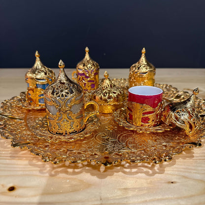 Gold Ottoman-Style Coffee Cup Set