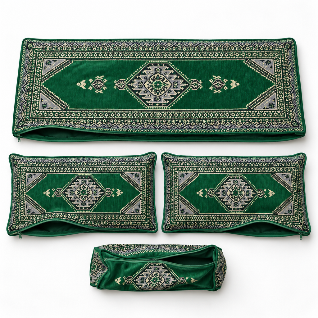 Green Palace Arabic sofa covers only – four-piece set without foam