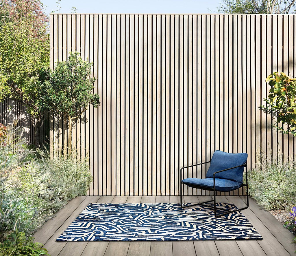 Harlequin Armonia Blue Outdoor Rug 443608