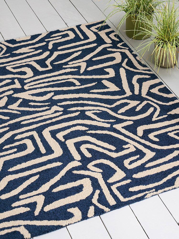 Harlequin Armonia Blue Outdoor Rug 443608