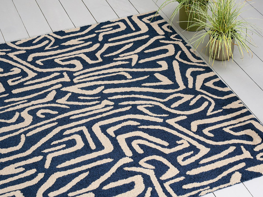 Harlequin Armonia Blue Outdoor Rug 443608