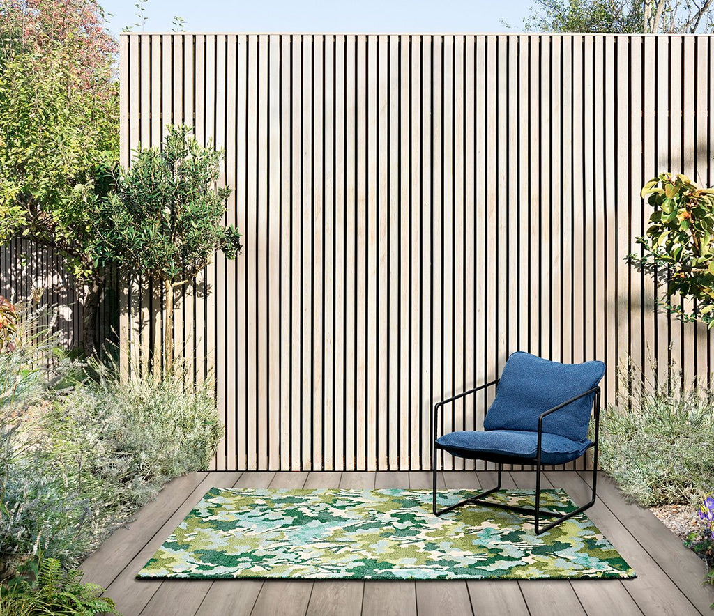Harlequin Canopy Green Outdoor Rug 443807