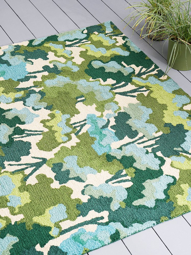 Harlequin Canopy Green Outdoor Rug 443807