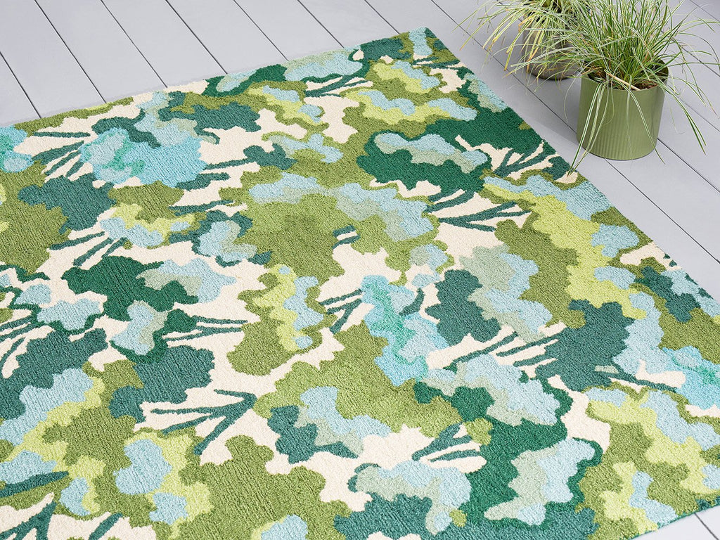 Harlequin Canopy Green Outdoor Rug 443807