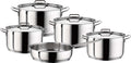 Hascevher Anett 9-piece stainless steel cookware set featuring premium induction pots and pans for flawless cooking.