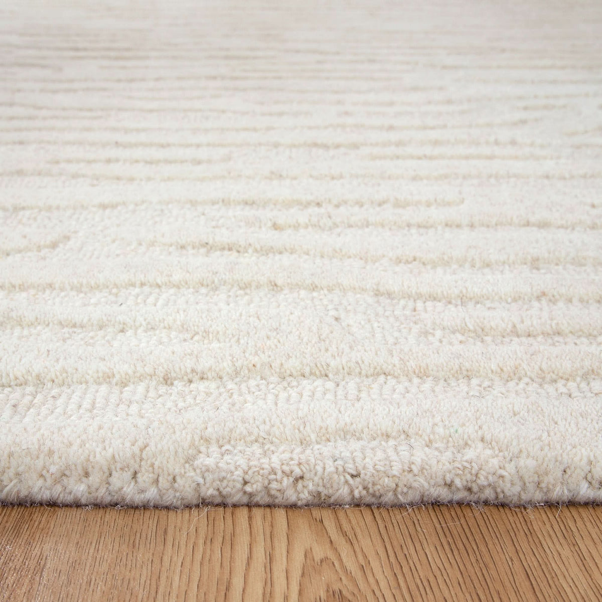 Les Nomades Sandstorm Cream Wool Rug wool rug – product view 4