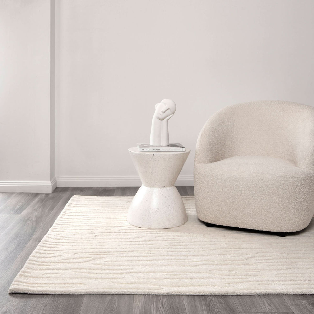 Les Nomades Sandstorm Cream Wool Rug wool rug – product view 5