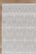 Copacabana Chevron Light Grey Wool Rug room view