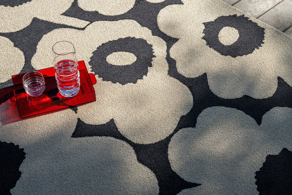 Marimekko Fiorana Charcoal White Outdoor Rug 434305