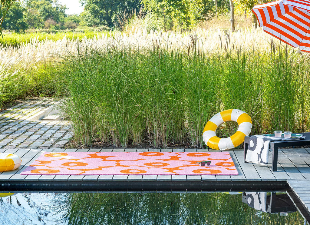 Marimekko Fiorana Pink Orange Outdoor Rug 434302