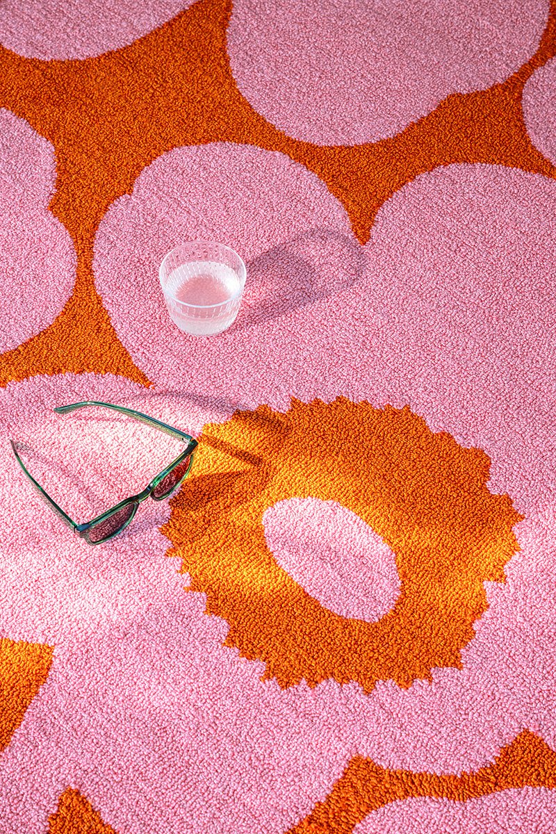 Marimekko Fiorana Pink Orange Outdoor Rug 434302