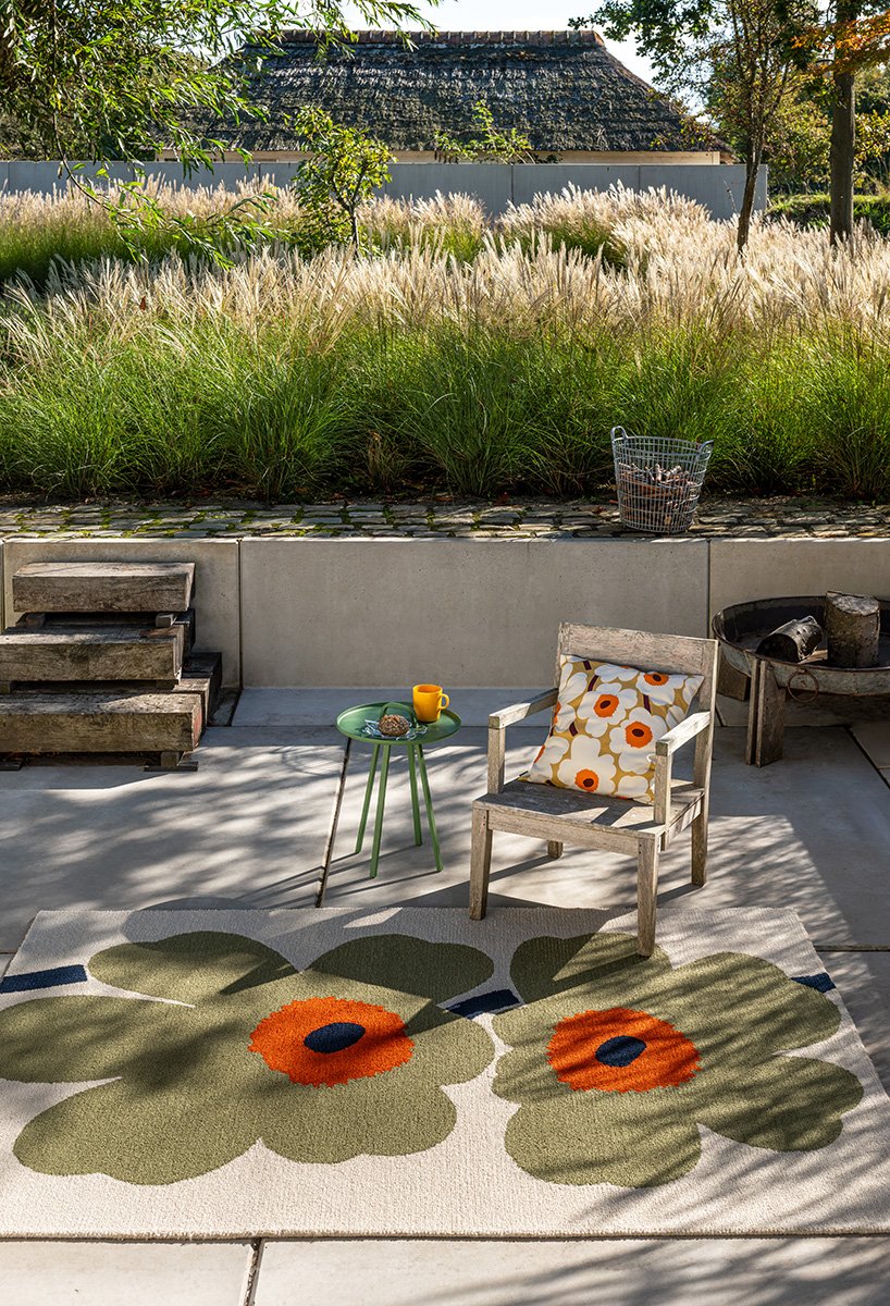 Marimekko Petalia Dusty Green Outdoor Rug 433017