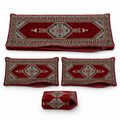 Maroon Palace Arabic sofa covers only – four-piece empty cover set; no foam included