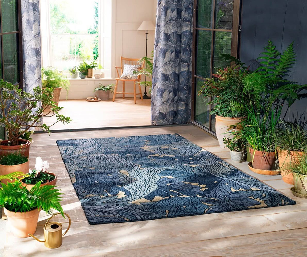 Morris & Co Acanto Indigo Outdoor Rug 427318