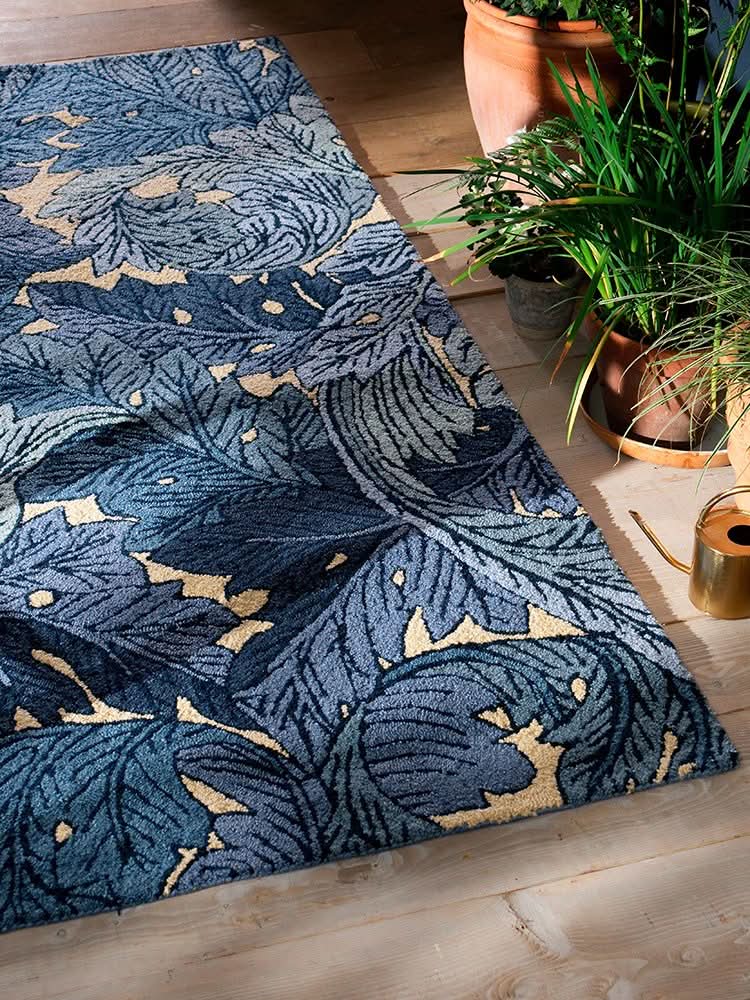 Morris & Co Acanto Indigo Outdoor Rug 427318