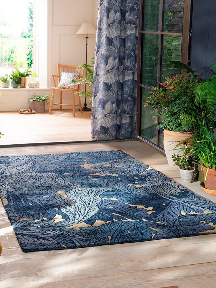 Morris & Co Acanto Indigo Outdoor Rug 427318
