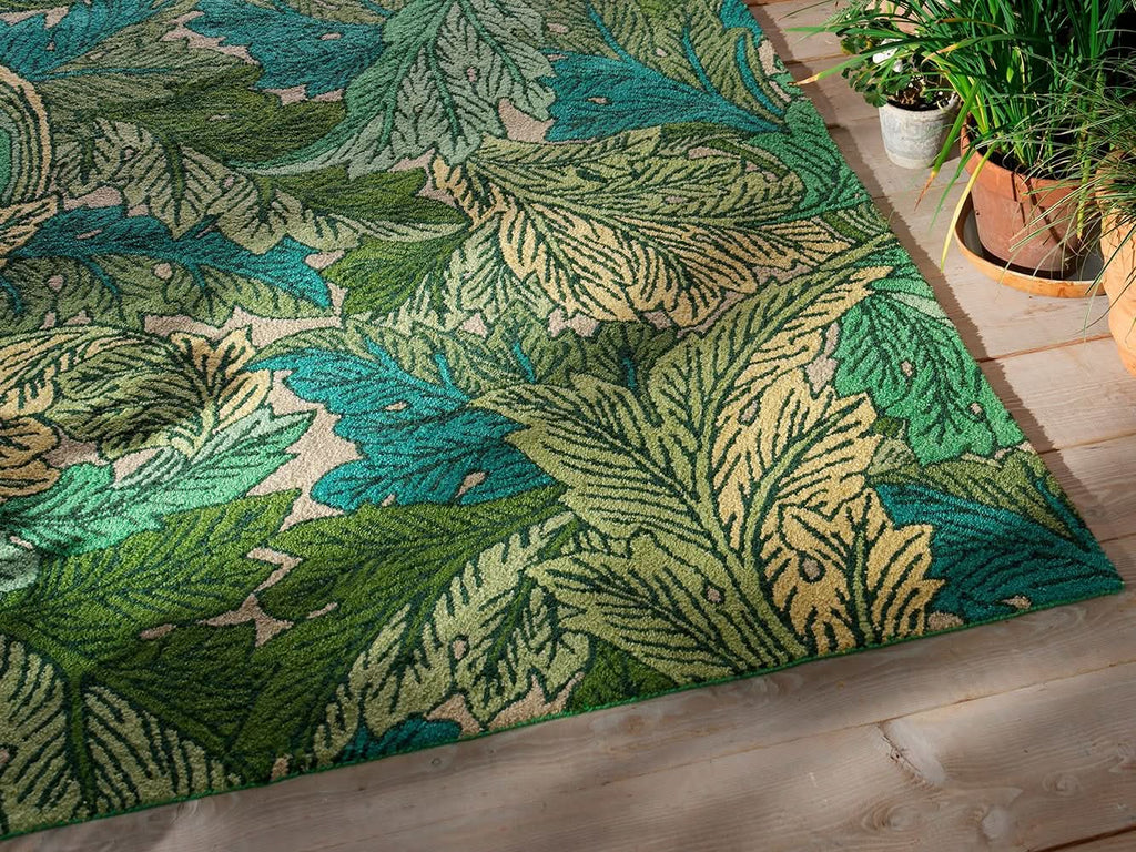 Morris & Co Acanto Nettle - Sky Blue Outdoor Rug 427307