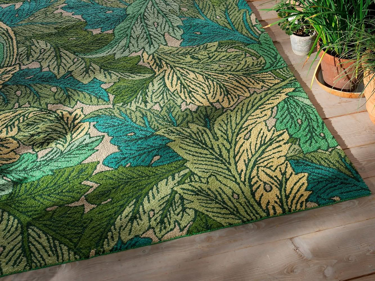 Morris & Co Acanto Nettle - Sky Blue Outdoor Rug 427307