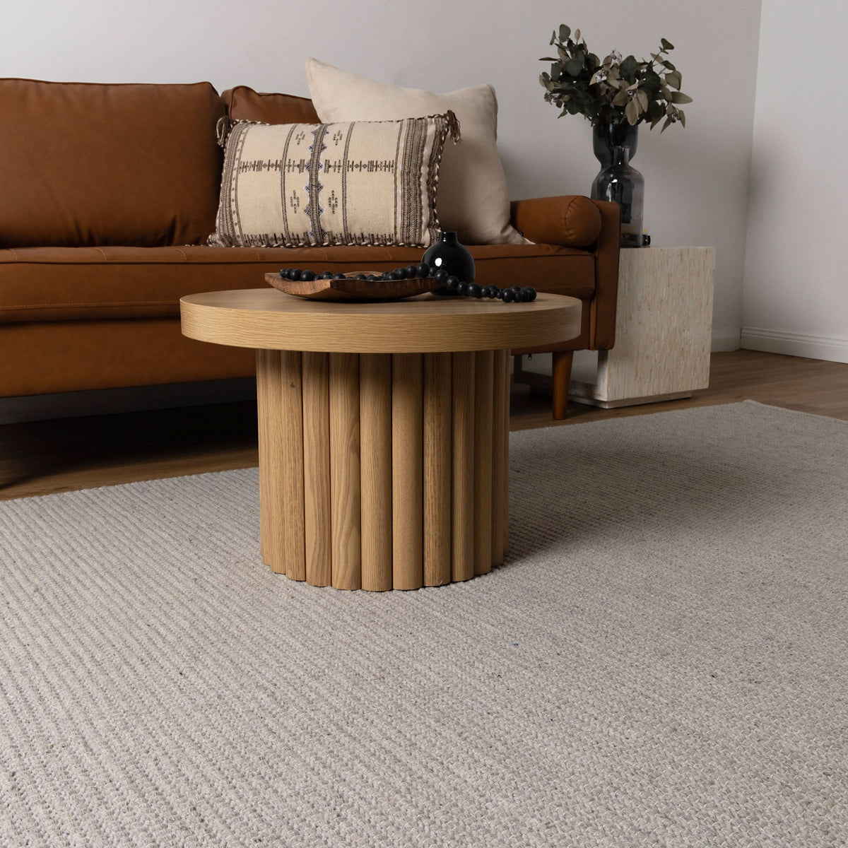 Nature GREY WOOL RUG wool rug – product view 2