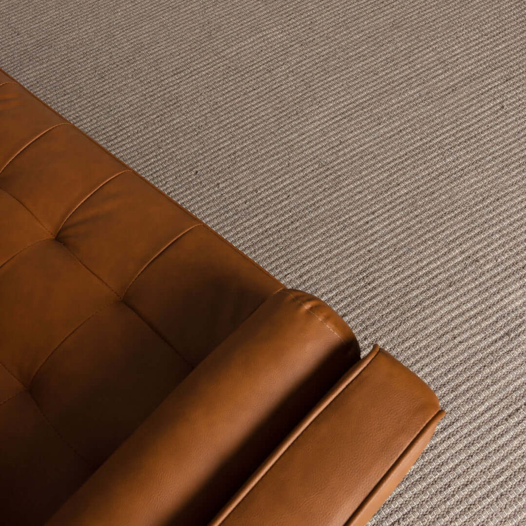 Nature Oatmeal recycled wool rug - room setting