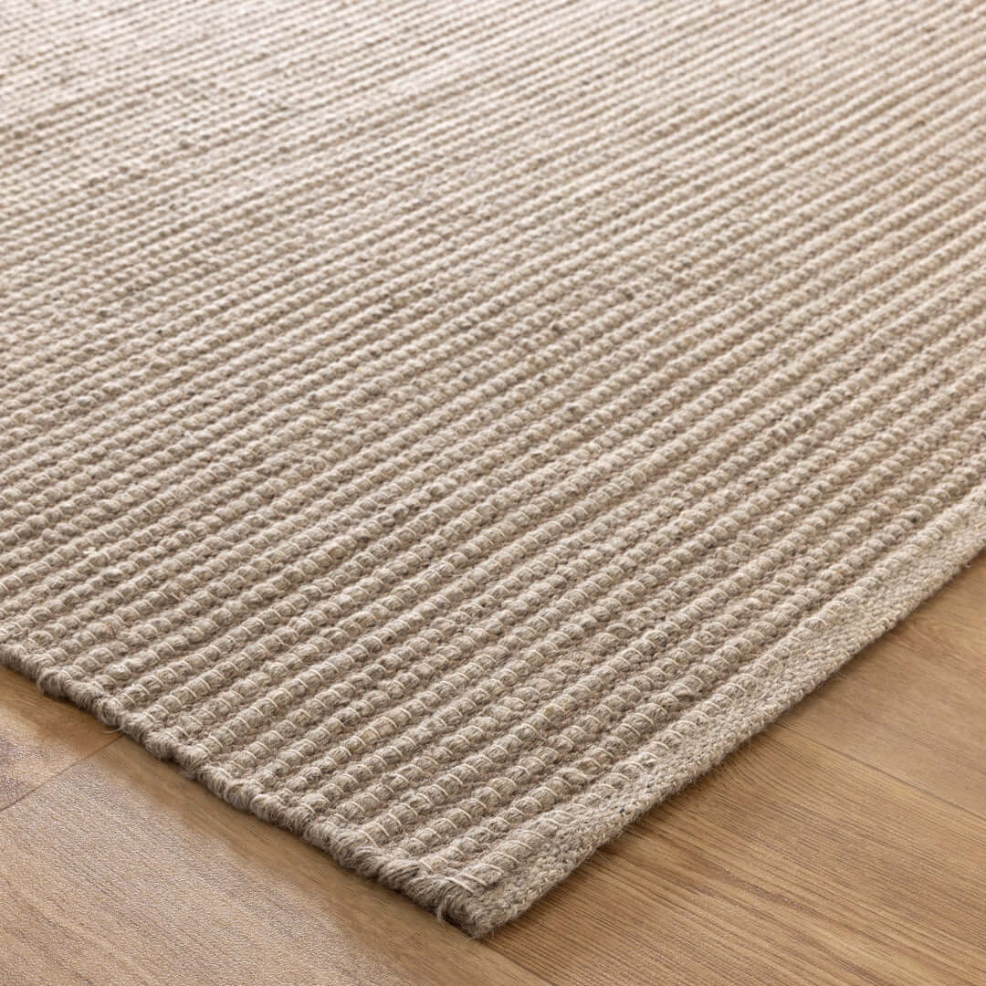 Nature Oatmeal recycled wool rug - alternate view