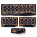 Navy Diamond Arabic sofa covers only, four-piece Arabian Majlis cover set without foam