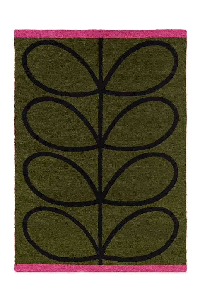 Orla Kiely Linea Olive Outdoor Rug 464407