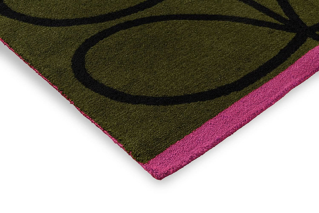 Orla Kiely Linea Olive Outdoor Rug 464407