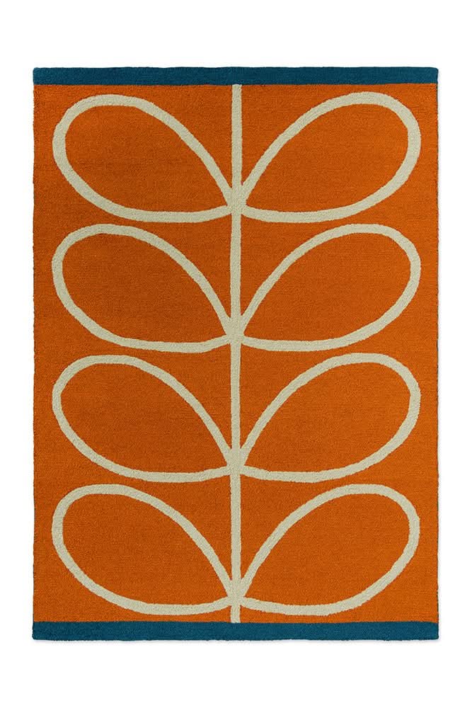 Orla Kiely Linea Orange Outdoor Rug 464403
