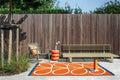 Orla Kiely Linea Orange Outdoor Rug 464403