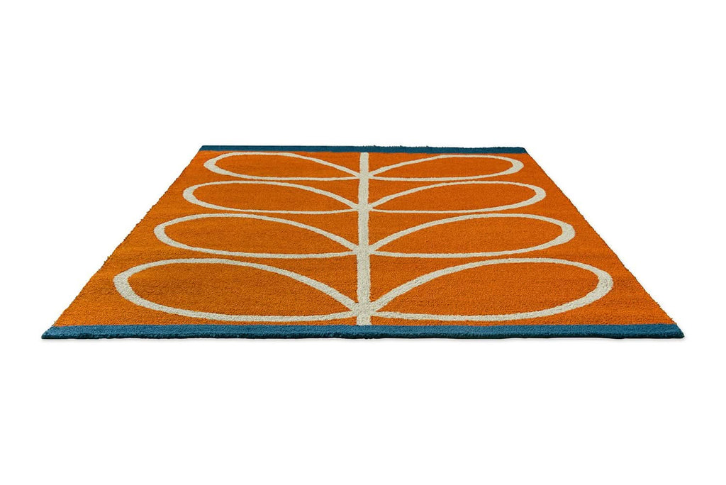 Orla Kiely Linea Orange Outdoor Rug 464403
