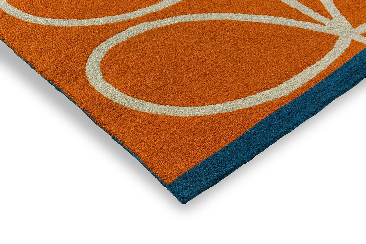 Orla Kiely Linea Orange Outdoor Rug 464403