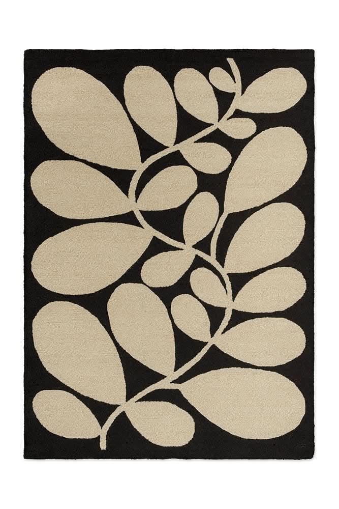 Orla Kiely Platano Black Outdoor Rug 464205