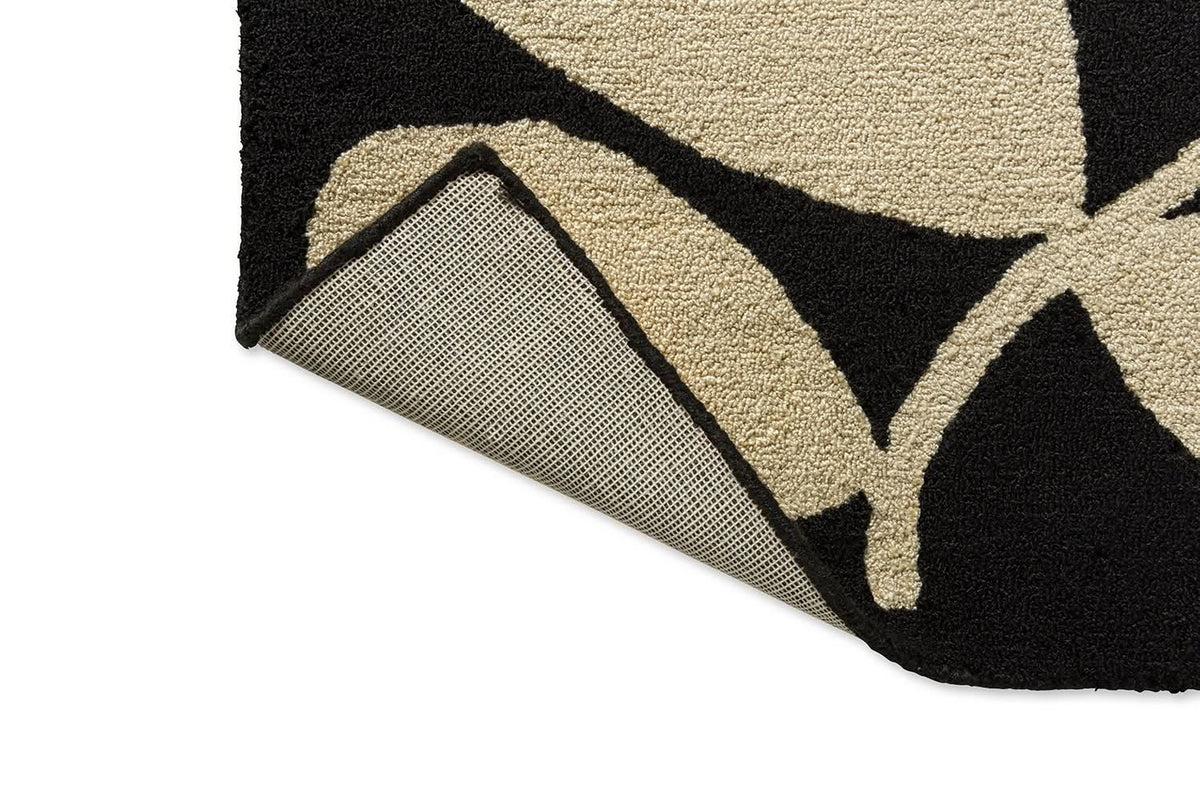 Orla Kiely Platano Black Outdoor Rug 464205