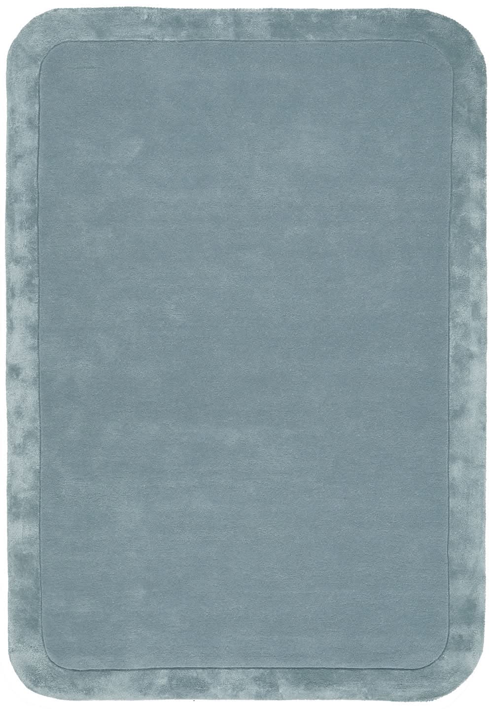 Orlo Blue Border Wool Rug - full rug