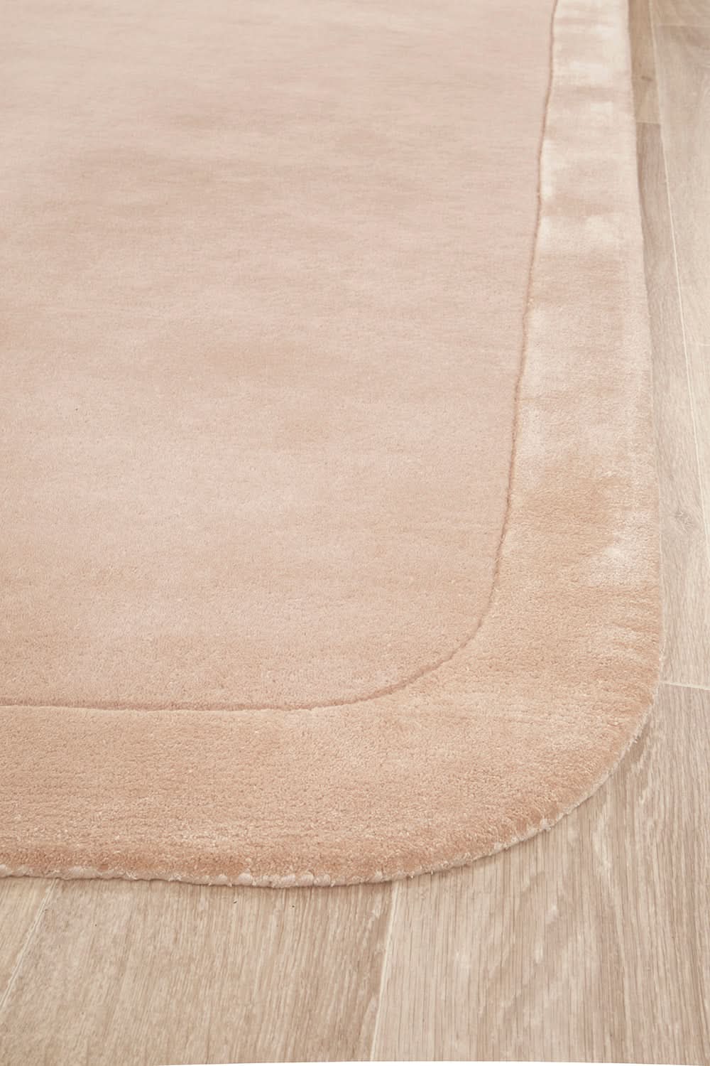 Orlo Nude Border Wool Rug - texture detail 1