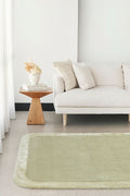 Orlo Sage Border Wool Rug - styled room