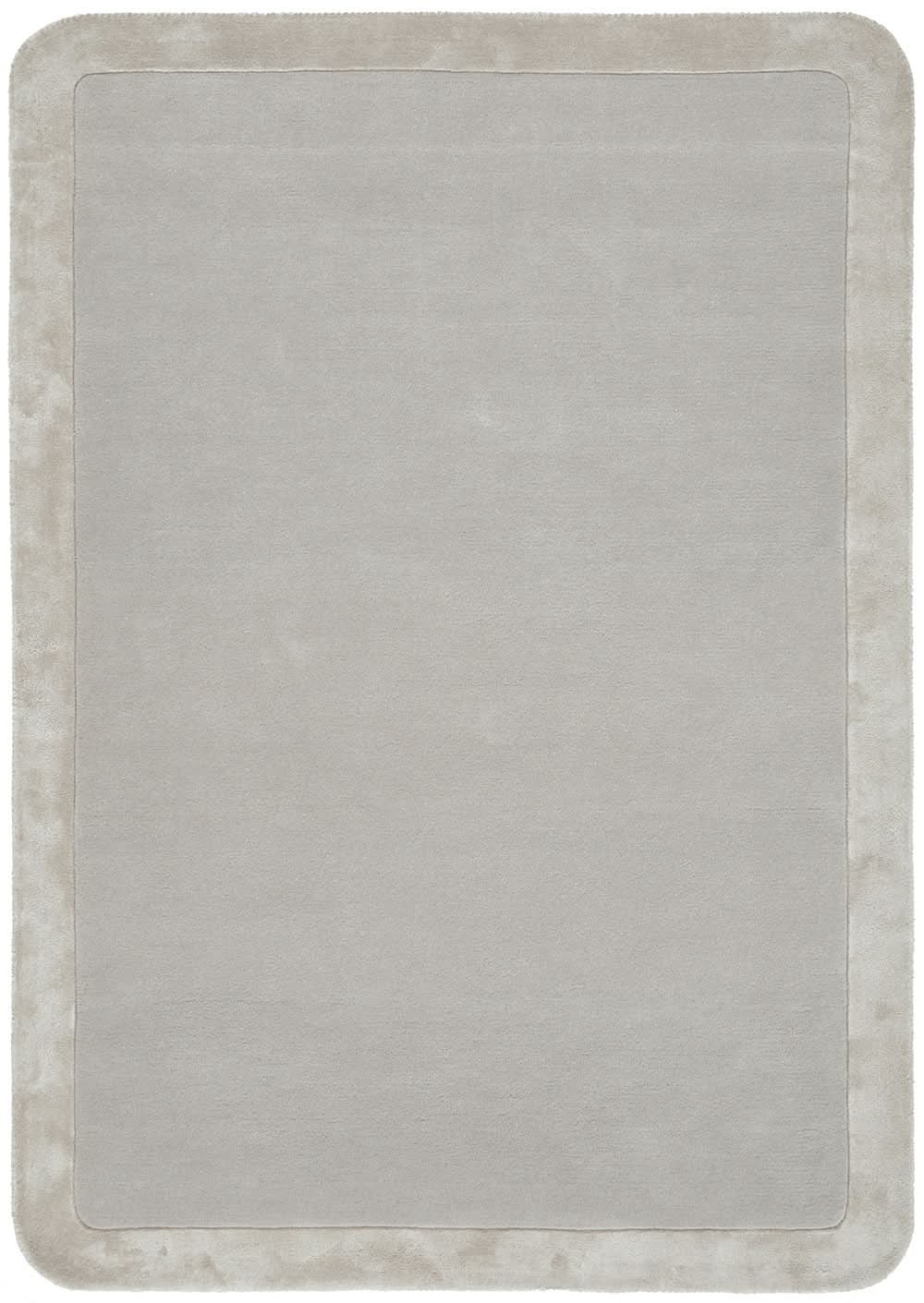 Orlo Silver Border Wool Rug - full rug