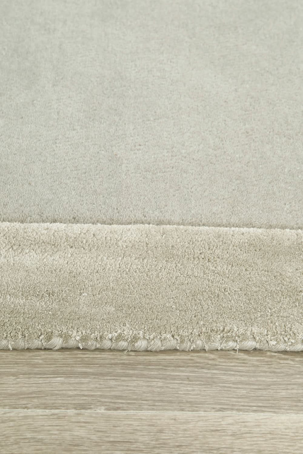 Orlo Silver Border Wool Rug - texture detail 2