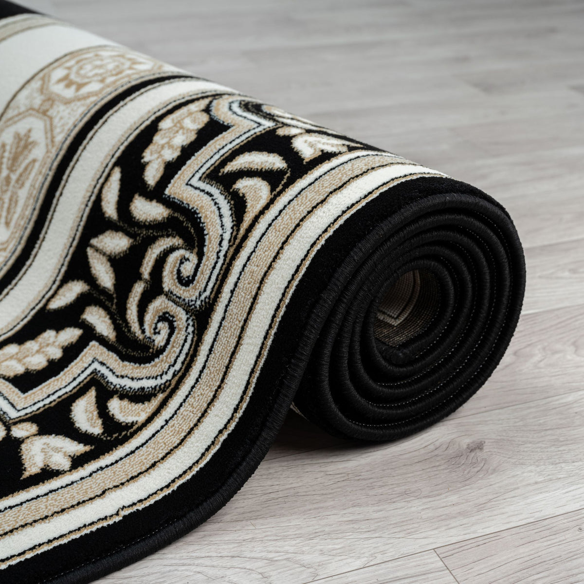 Royal 523 Black Traditional Hallway Runner