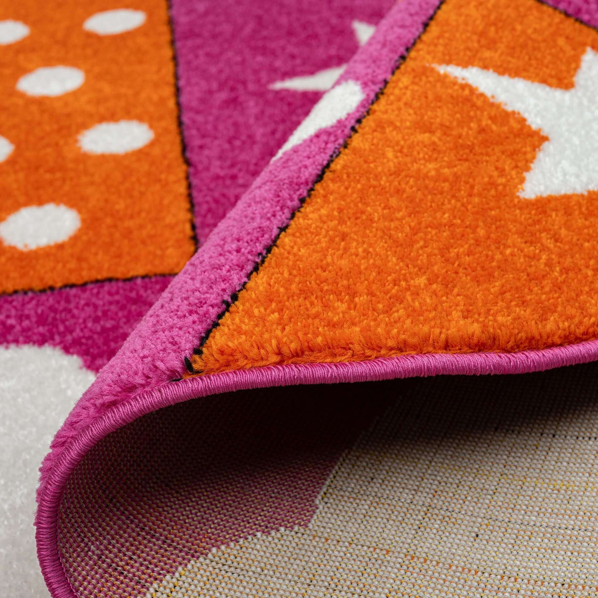 Kidsville 573 Pink Round Rug