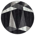 Adore 2301 Grey Round Rug lifestyle view