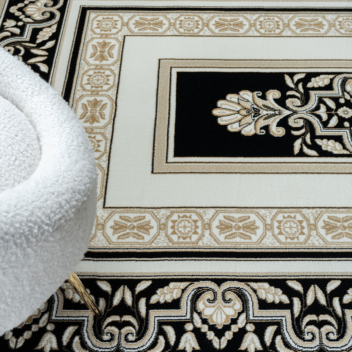 Royal 523 Black Traditional Turkish Rug