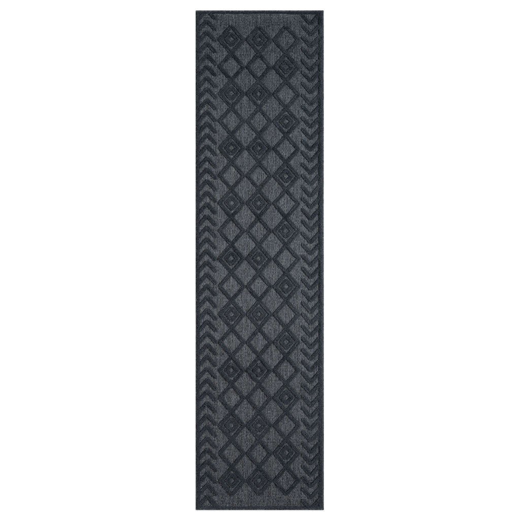 Calm 416 Charcoal Hallway Runner lifestyle view