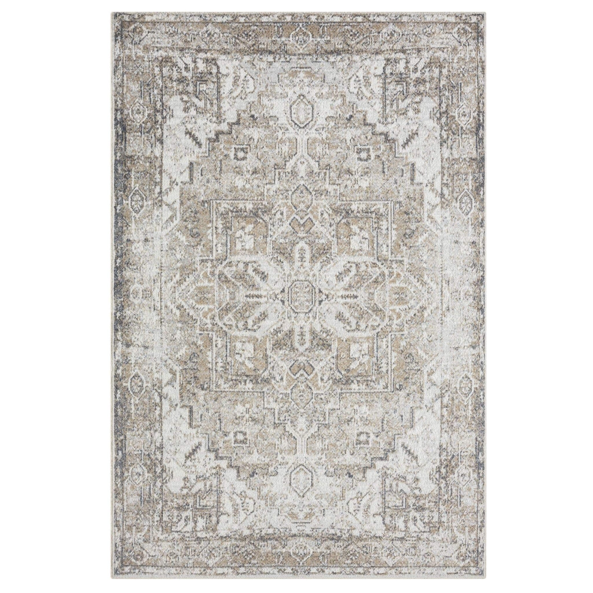 Easy Washable Rugs 361 Earth Rectangle   