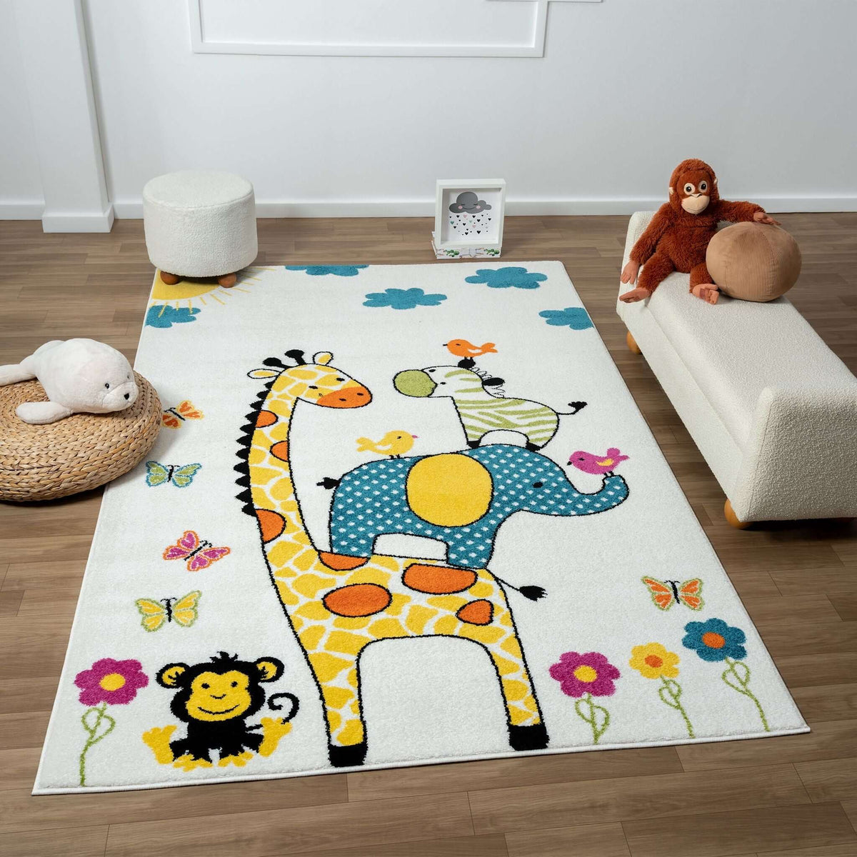 Kidszone 586 Cream Turkish Rug