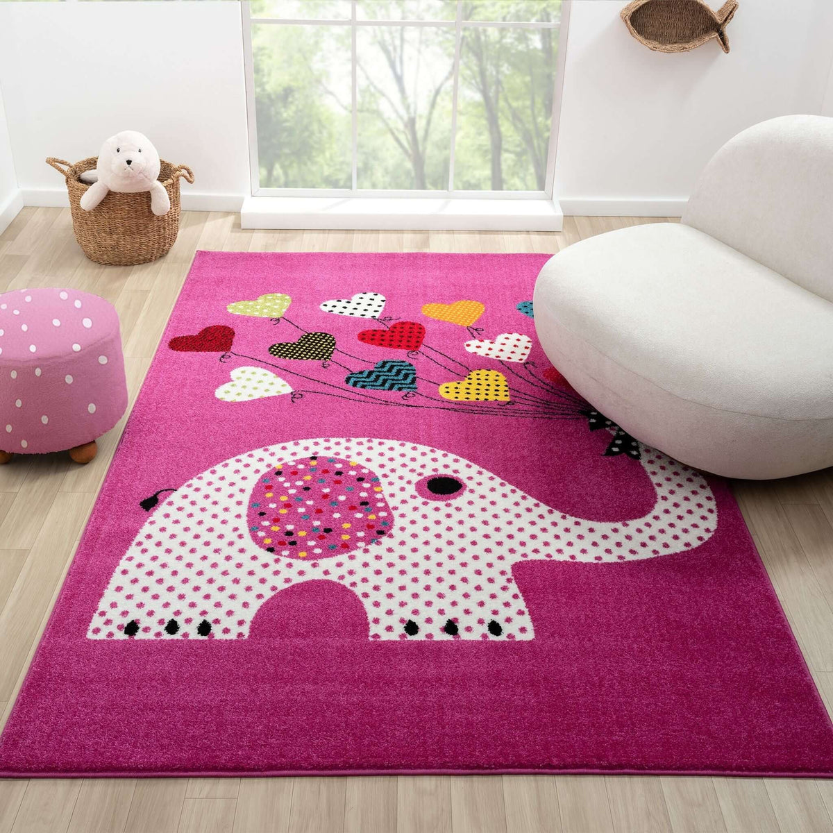 Kidsville 576 Pink Turkish Rug